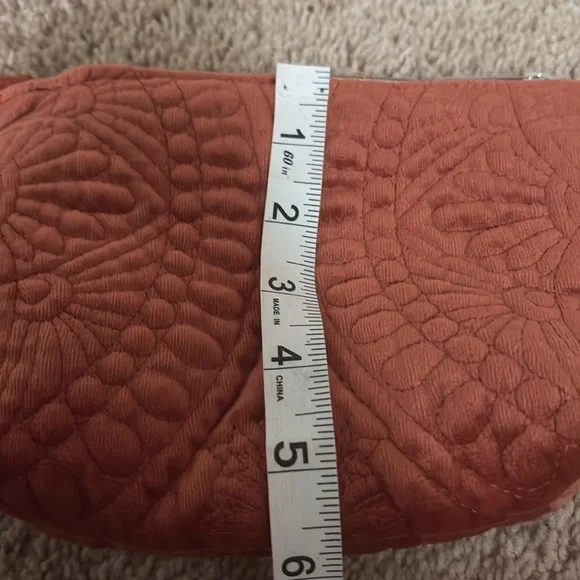 Set of Quilted Velvet Terracotta Pouches 4 Total - Picture 11 of 14